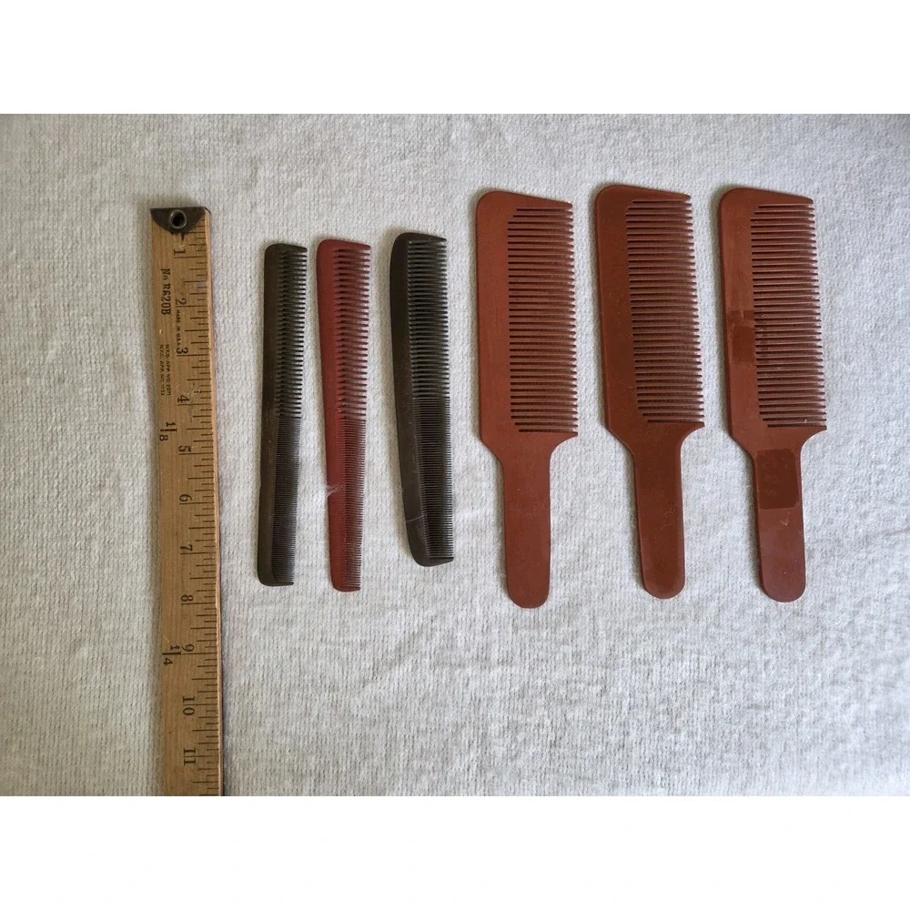 Vintage VOGUE Hard Rubber Combs – Lot of‎ 6 – Barber / Salon – MCM Colors